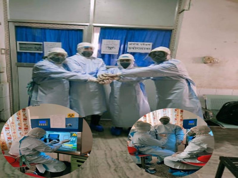 सेती प्रादेशिक अस्पतालबाट  कोरोना आशंका  व्यक्तिको थ्रोट स्वावको नमूना परीक्षण शुरु